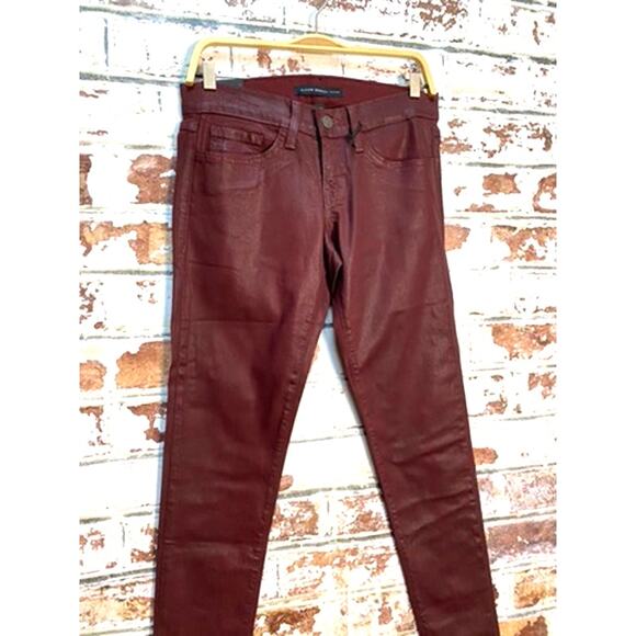 NWT Flying Monkey Platinum Maroon Wax Skinny Jeans - Picture 3 of 10